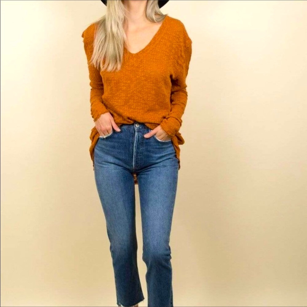 We the Free People Ocean Air Hacci Sweater Mrrh